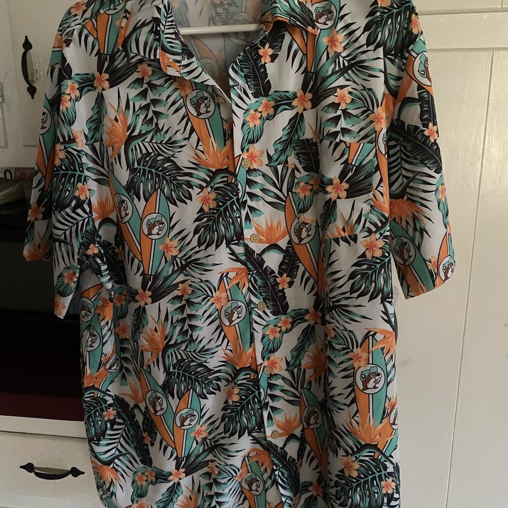 Tropical Surfboard Print Shirt